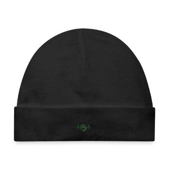Neon-Herzschlag Lautsprecher-Design - Baby Premium Organic Mütze - Schwarz - Vorne
