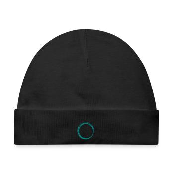 Kreis Symbol Design Bürste Anpassbar - Baby Premium Organic Mütze - Schwarz - Vorne