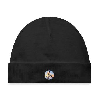 Stieglitz Bunte Aquarell-Karikatur Kawaii Haustier - Baby Premium Organic Mütze - Schwarz - Vorne