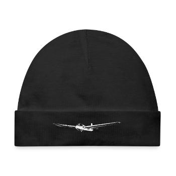 Abenteuerlicher Segelflieger Pilot - Baby Premium Organic Mütze - Schwarz - Vorne