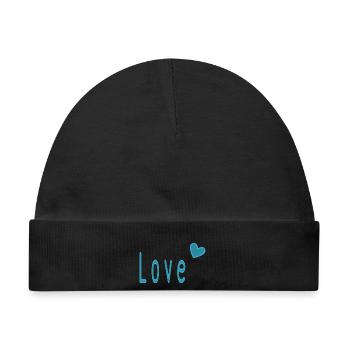 VALENTINSTAG. ICH LIEBE DICH. ICH LIEBE DICH. LIEBE. LIEBE - Baby Premium Organic Mütze - Schwarz - Vorne