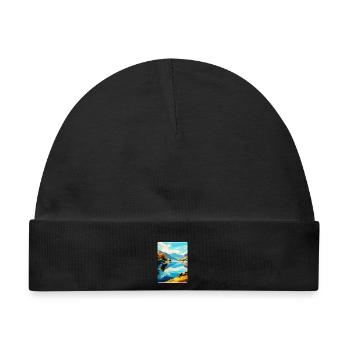 Ullswater Lake District Reiseposter Souvenir WPA - Baby Premium Organic Mütze - Schwarz - Vorne