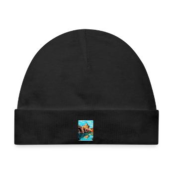 St. Angelo Brücke Italien Vintage Reiseplakat WPA - Baby Premium Organic Mütze - Schwarz - Vorne