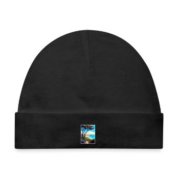 Carpinteria Bluffs Kalifornien Reiseposter - Baby Premium Organic Mütze - Schwarz - Vorne
