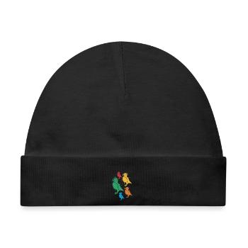 Papageitaucher Puffins Mädchen Kinder Puffin - Baby Premium Organic Mütze - Schwarz - Vorne
