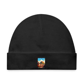 Edinburgh Schottland Großbritannien Reiseposter Souvenir WPA - Baby Premium Organic Mütze - Schwarz - Vorne