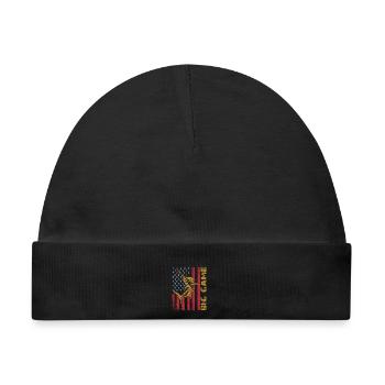 Springender Marlin mit US Flagge Hochseefischen - Baby Premium Organic Mütze - Schwarz - Vorne