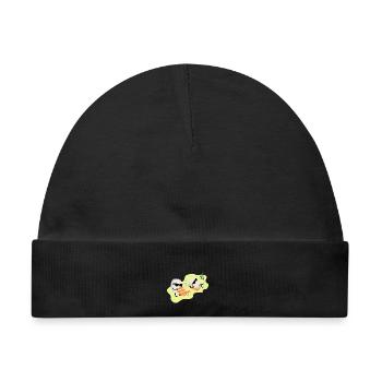 Sonnenhungriges Sushi Lachsrolle - Baby Premium Organic Mütze - Schwarz - Vorne
