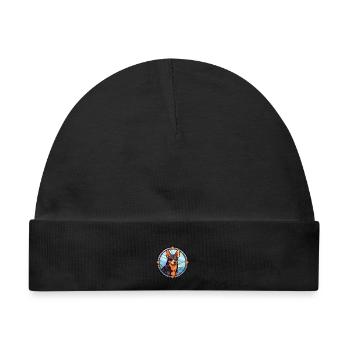 Lancashire Heeler Hunderasse Buntes Glas Bunt - Baby Premium Organic Mütze - Schwarz - Vorne