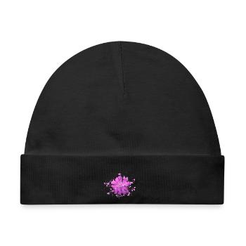 rosa Blüte rosa Blume - Baby Premium Organic Mütze - Schwarz - Vorne