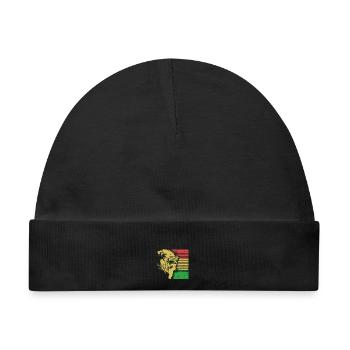 Rasta Lion Löwe Reggae Rastafari Sonnenbrille - Baby Premium Organic Mütze - Schwarz - Vorne