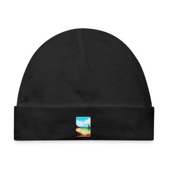 Isle Of Lewis Schottland Vereinigtes Königreich Vintage Reiseposter - Baby Premium Organic Mütze - Schwarz - Vorne