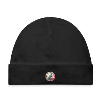 Bunte Aquarell-Tierhaustierillustration der Taube - Baby Premium Organic Mütze - Schwarz - Vorne