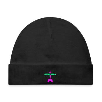 Gamerina #2 Neon Schwert Controller - Baby Premium Organic Mütze - Schwarz - Vorne