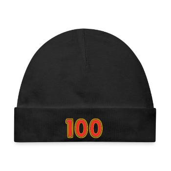 100. 100 JAHRE. 100-JÄHRIGES JUBILÄUM. 100. GEBURTSTAG - Baby Premium Organic Mütze - Schwarz - Vorne