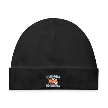 Piranha No Drama Aquarianer Aquaristik Fischhaltun - Baby Premium Organic Mütze - Schwarz - Vorne