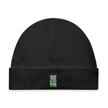 Schutz des Friedens Freude verbreiten Polizei Weih - Baby Premium Organic Mütze - Schwarz - Vorne
