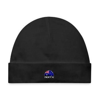 Perth Australien Flagge Skyline Silhouette Reisen - Baby Premium Organic Mütze - Schwarz - Vorne