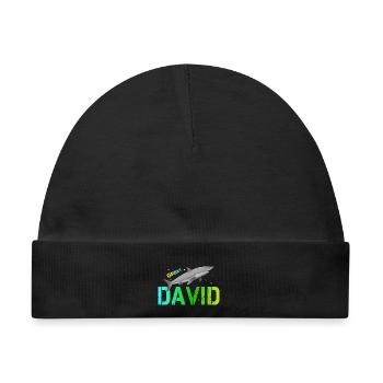 David - Baby Premium Organic Mütze - Schwarz - Vorne