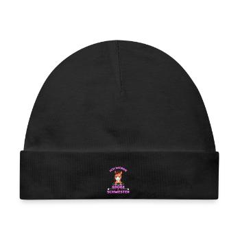 Ich Werde Große Schwester Pony - Baby Premium Organic Mütze - Schwarz - Vorne