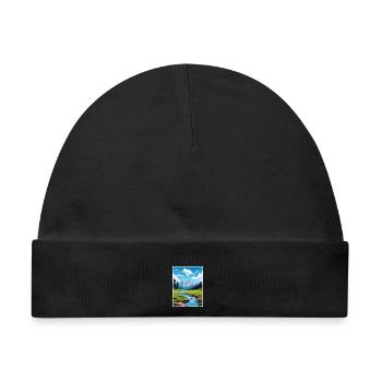 Nationalpark Aiguestortes Estany de Sant Maurici - Baby Premium Organic Mütze - Schwarz - Vorne