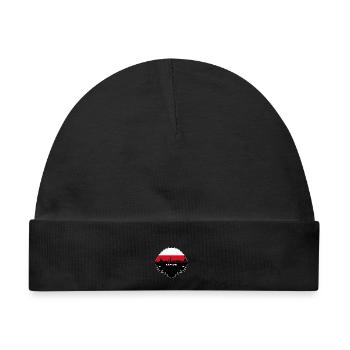 Krakau Polen Flagge Skyline Silhouette Reisen - Baby Premium Organic Mütze - Schwarz - Vorne