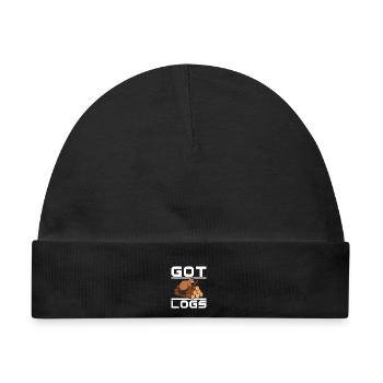 Got Logs Biber Wildlife Tier Kanada Damm Nagetier - Baby Premium Organic Mütze - Schwarz - Vorne