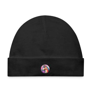 ponny buntes Buntes Cartoon-Kawaii-Tier - Baby Premium Organic Mütze - Schwarz - Vorne