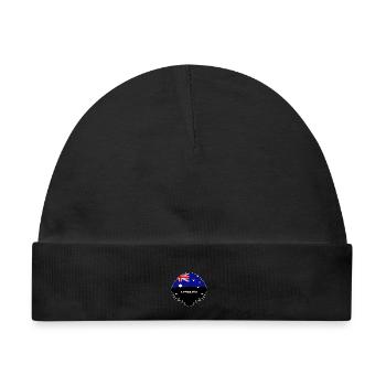 Canberra Australien Flagge Skyline Silhouette Reisen - Baby Premium Organic Mütze - Schwarz - Vorne