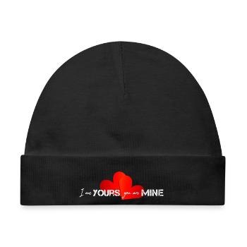 Valentine Happy Valentine - Baby Premium Organic Mütze - Schwarz - Vorne