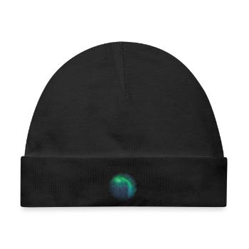 Polarlichter Aurora Borealis Nordlichter Island - Baby Premium Organic Mütze - Schwarz - Vorne