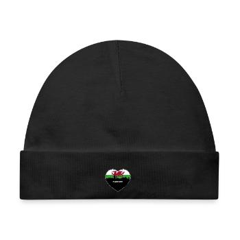 Cardiff Wales Flagge Skyline Reise Souvenir - Baby Premium Organic Mütze - Schwarz - Vorne