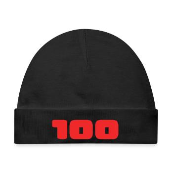 100. 100 JAHRE. 100-JÄHRIGES JUBILÄUM. 100. GEBURTSTAG - Baby Premium Organic Mütze - Schwarz - Vorne