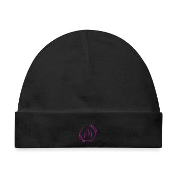 Monogramm M im Hexagonrahmen - Baby Premium Organic Mütze - Schwarz - Vorne