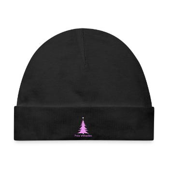 Weihnachten pink - Baby Premium Organic Mütze - Schwarz - Vorne