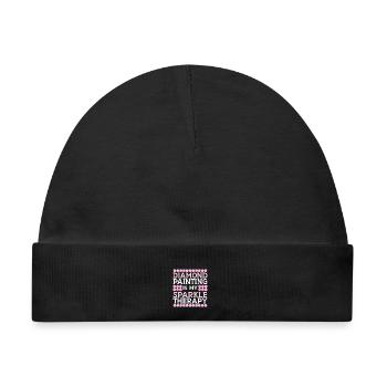 Diamantmalerei Handwerkszeug Diamantmaler - Baby Premium Organic Mütze - Schwarz - Vorne