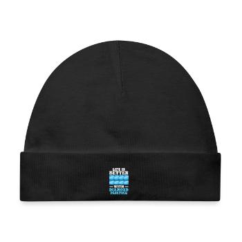 Diamantmalerei Handwerkszeug Diamantmaler - Baby Premium Organic Mütze - Schwarz - Vorne