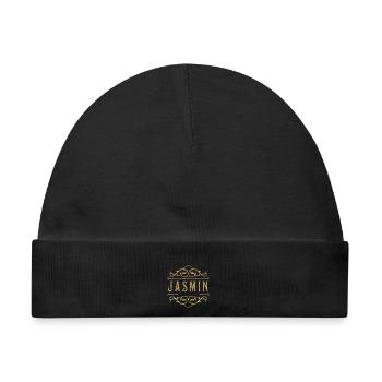 Jasmin gold - Baby Premium Organic Mütze - Schwarz - Vorne