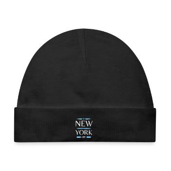 New York - Baby Premium Organic Mütze - Schwarz - Vorne