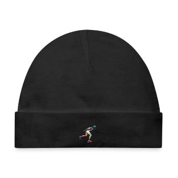 Federnde Eiskunstlauf Meisterschaft - Baby Premium Organic Mütze - Schwarz - Vorne