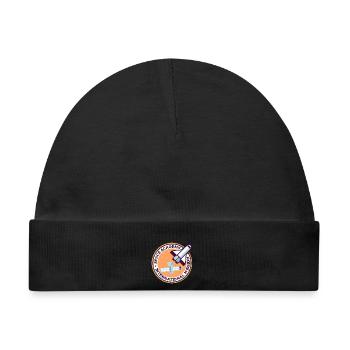 Space Academy International Vintage Farbe - Baby Premium Organic Mütze - Schwarz - Vorne
