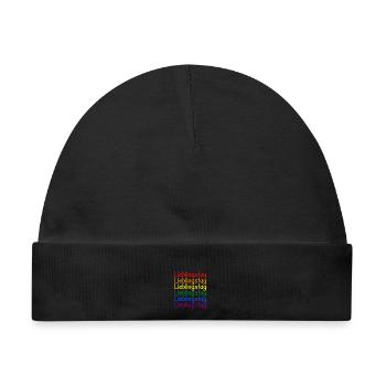 Lieblingstag Regenbogen - Baby Premium Organic Mütze - Schwarz - Vorne