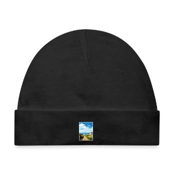 St Agnes Cornwall Vintage Reiseposter Souvenir - Baby Premium Organic Mütze - Schwarz - Vorne