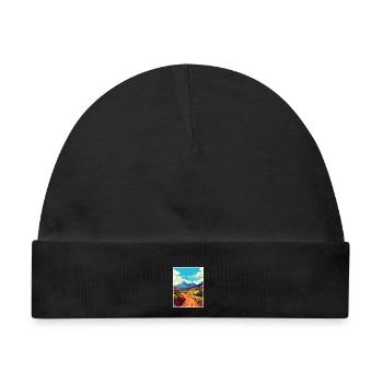 Haleakala Hawaii Vintage Reiseposter Souvenir - Baby Premium Organic Mütze - Schwarz - Vorne