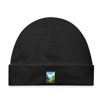 Vikos Schlucht Griechenland Deko Vintage Reiseposter WPA - Baby Premium Organic Mütze - Schwarz - Vorne