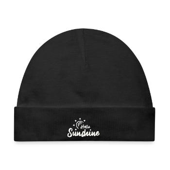Hello Sunshine - Baby Premium Organic Mütze - Schwarz - Vorne
