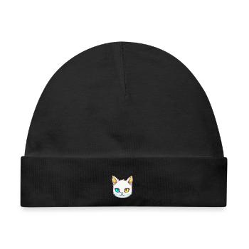Burmesische Katze Rasse Aquarell Karikatur Kawaii Haustier - Baby Premium Organic Mütze - Schwarz - Vorne