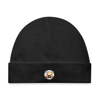 Bunte Aquarell-Tierillustration des Hamsters - Baby Premium Organic Mütze - Schwarz - Vorne