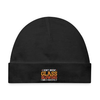 Meister der Glasbläserkunst Blasrohr Glasbläser - Baby Premium Organic Mütze - Schwarz - Vorne