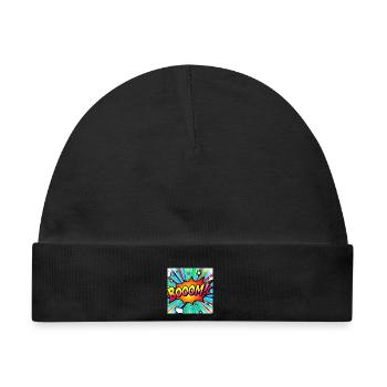 regenbogenstrahl comic style mit kaboom - Baby Premium Organic Mütze - Schwarz - Vorne